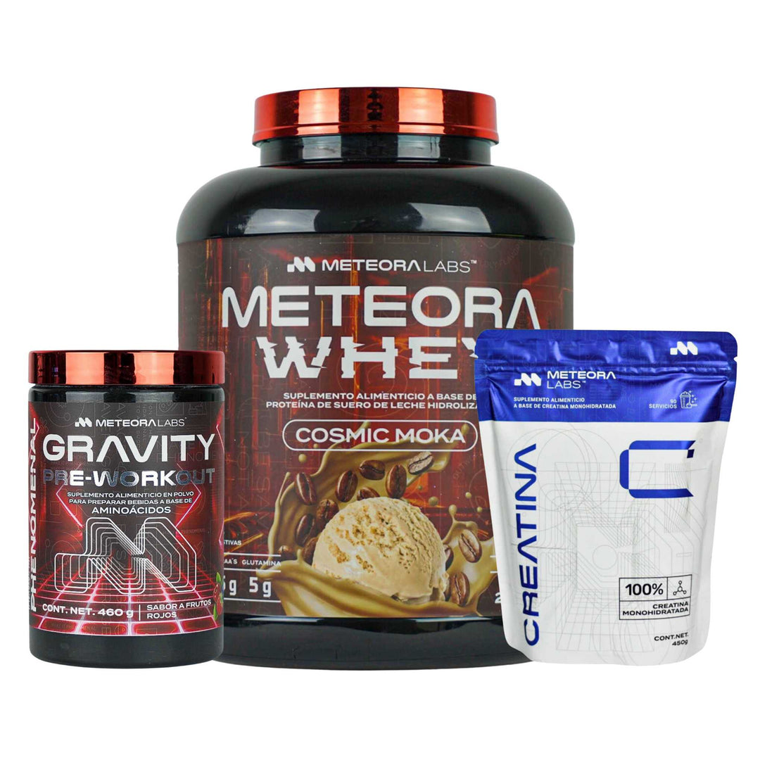 Combo | Meteora Whey + Creatina + Gravity Pre-workout