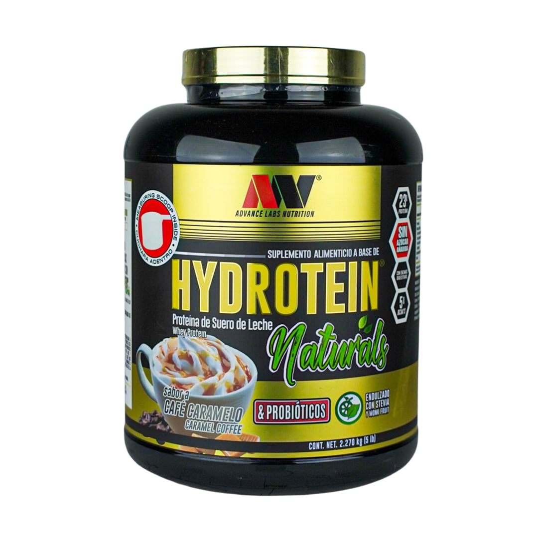 Advance Nutrition Hydrotein Naturals - Proteína de Suero Hidrolizado con Probióticos y BCAAs - Endulzada con Stevia y Monk Fruit | 2.27 kg