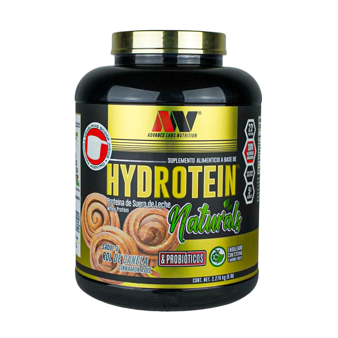 Advance Nutrition Hydrotein Naturals - Proteína de Suero Hidrolizado con Probióticos y BCAAs - Endulzada con Stevia y Monk Fruit | 2.27 kg