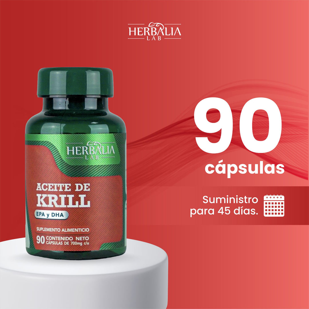 Aceite de Krill de Absorción Avanzada - EPA y DHA - 90 Cápsulas | Herbalia Lab