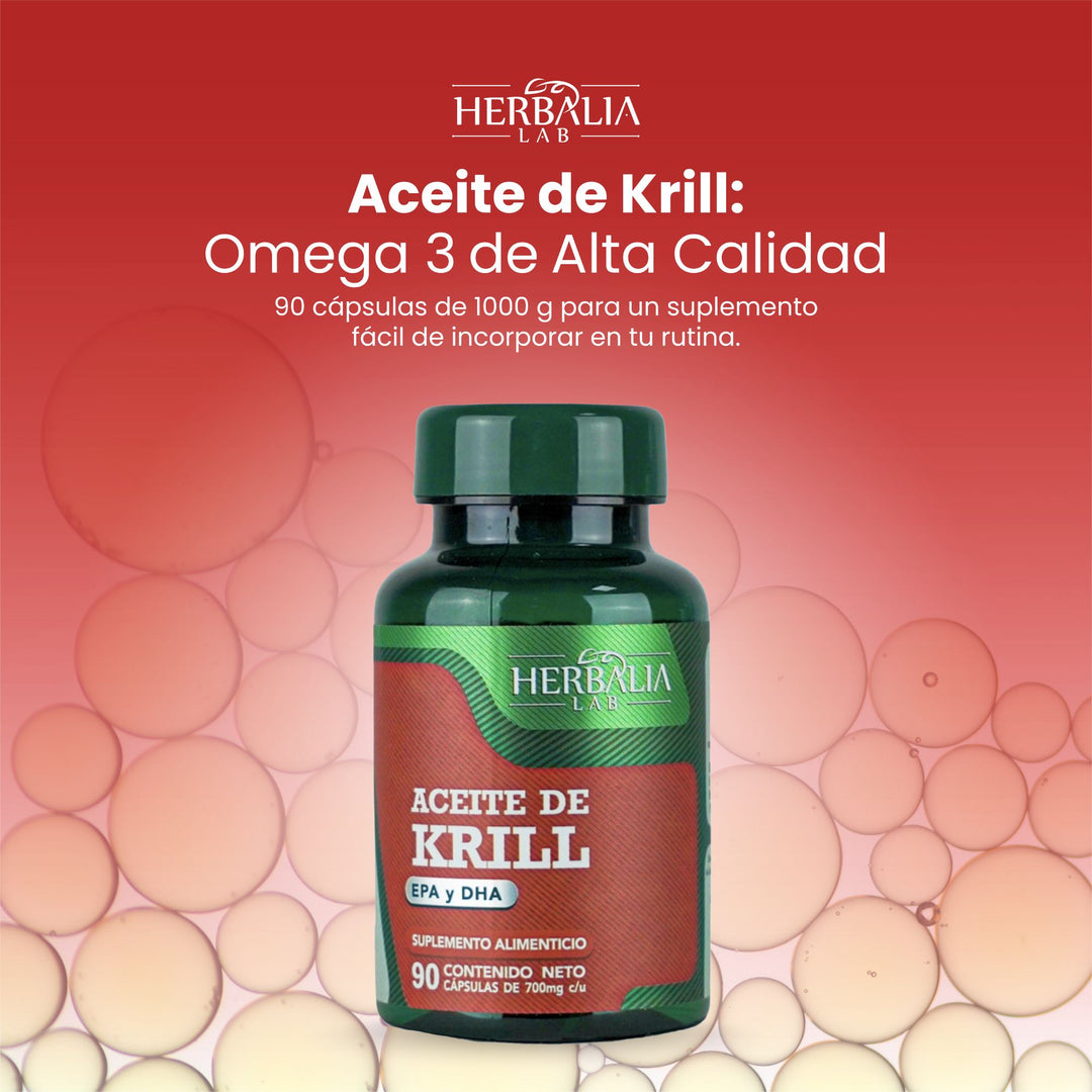 Aceite de Krill de Absorción Avanzada - EPA y DHA - 90 Cápsulas | Herbalia Lab