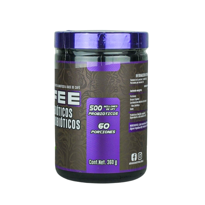 Advance Nutrition Coffee Fit con Probióticos y Prebióticos | Café con 500 Millones de UFC de Probióticos - 360 g