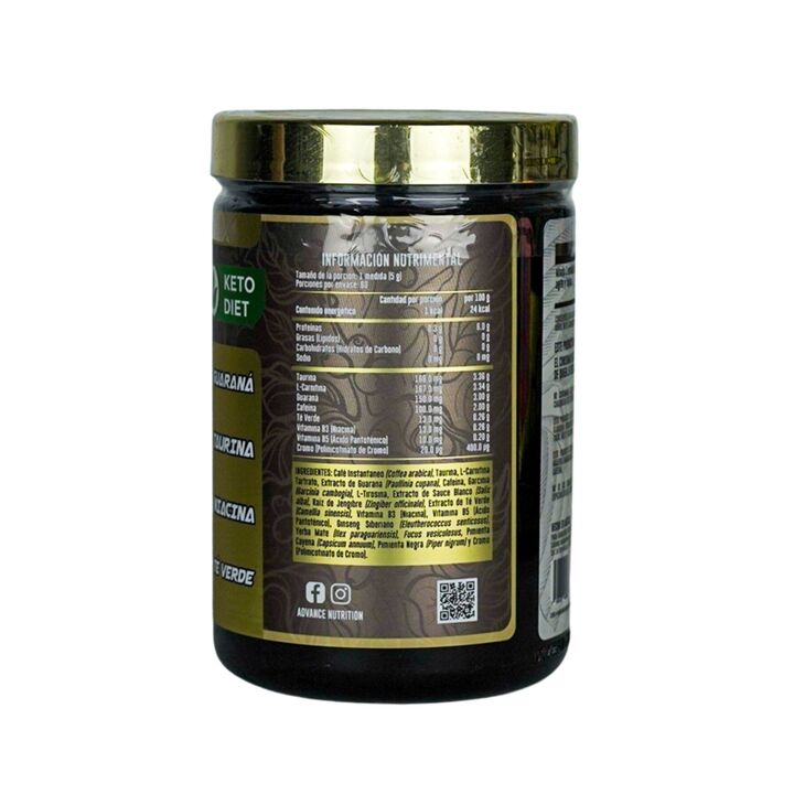 Coffee Fit de Advance Nutrition – Potente Mezcla de Café, Guaraná y Vitaminas, 300g