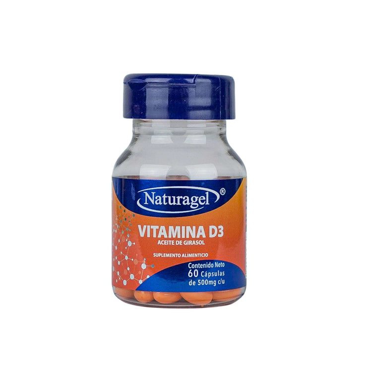 Naturagel | Vitamina D3 con Aceite de Girasol | Fortalecimiento Óseo y Soporte Inmunológico