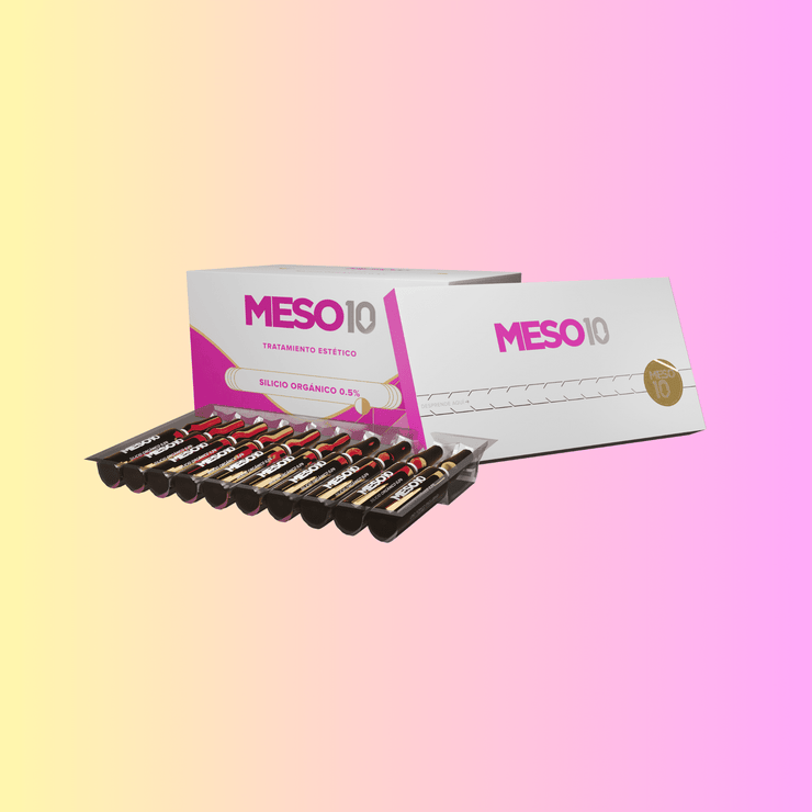 Meso 10 Silicio Orgánico 0.5% - Blíster 10 Ámpulas | Caja Completa 50 Ámpulas | Firmeza y Elasticidad en la Piel